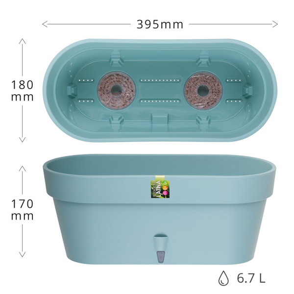 Горщик для квітів "LATINA Window BOX", шаде 6,7 л JL 40 SAD фото